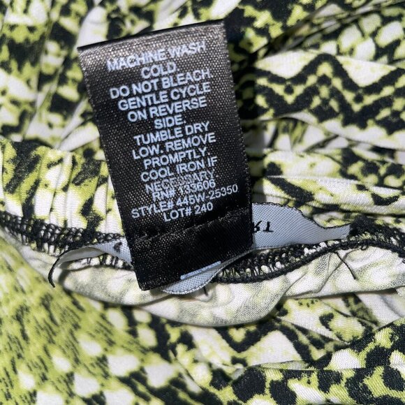 Ashley Stewart Womens Green White Halter Tie Neck Cutup Maxi Dress Plus Sz 16/18 - Picture 6 of 8